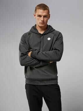 J. Lindeberg Men's Golf Hoodie Kent Water Resistant Quick Dry in Volcanic Ash
